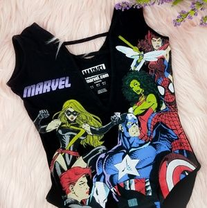 Marvel Comic Book Black Bodysuit Size Small
